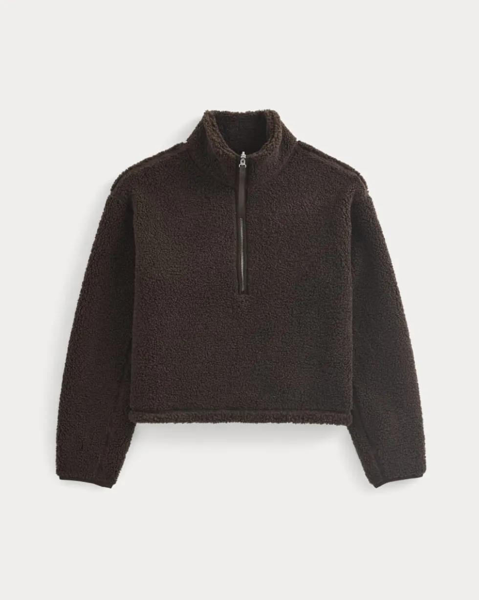 Reversible Teddy Half-Zip Pullover