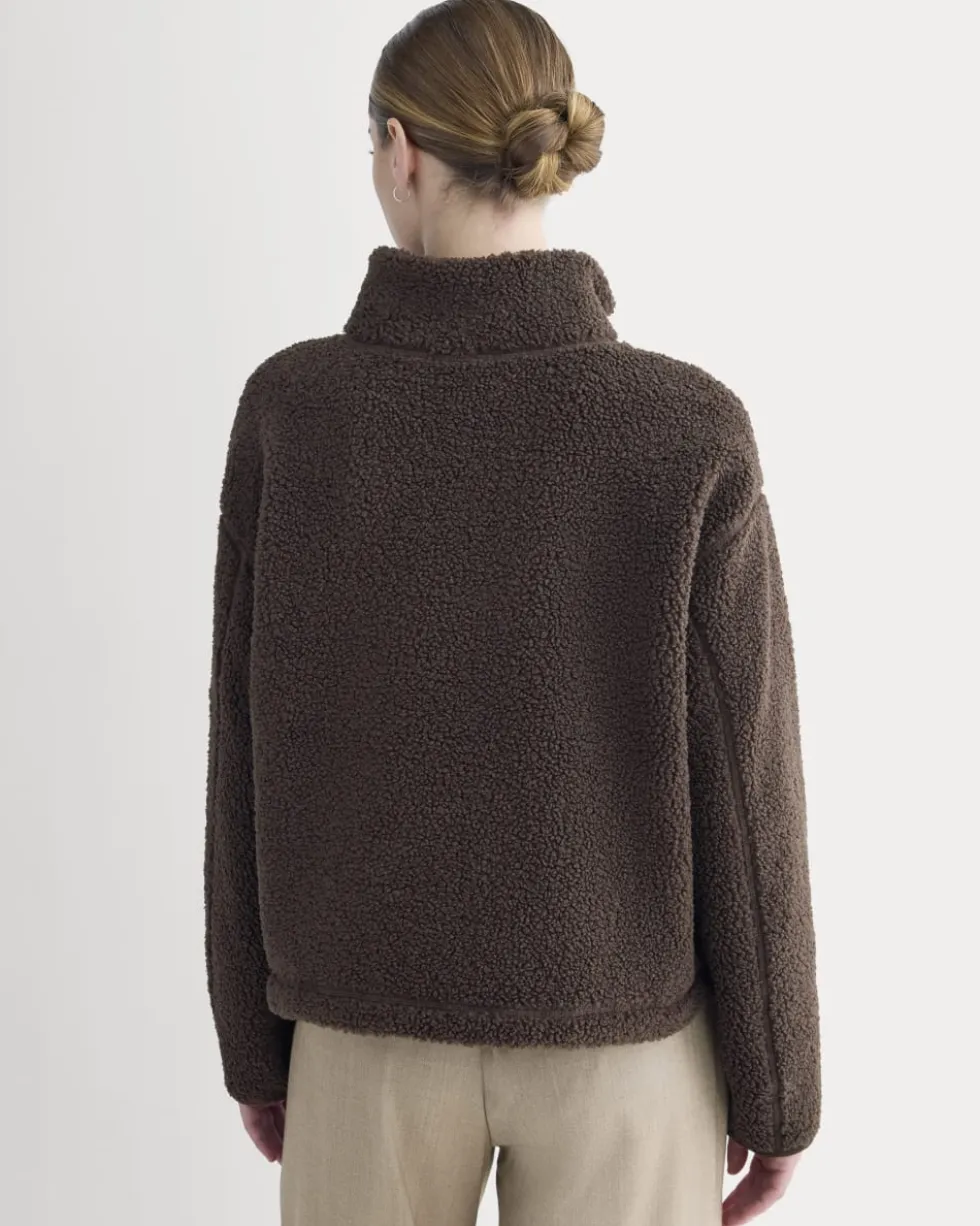 Reversible Teddy Half-Zip Pullover