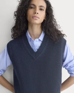 Ribbed V-Neck Vest in Everyday Cotton