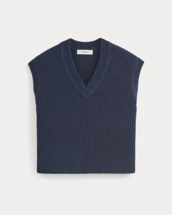 Ribbed V-Neck Vest in Everyday Cotton