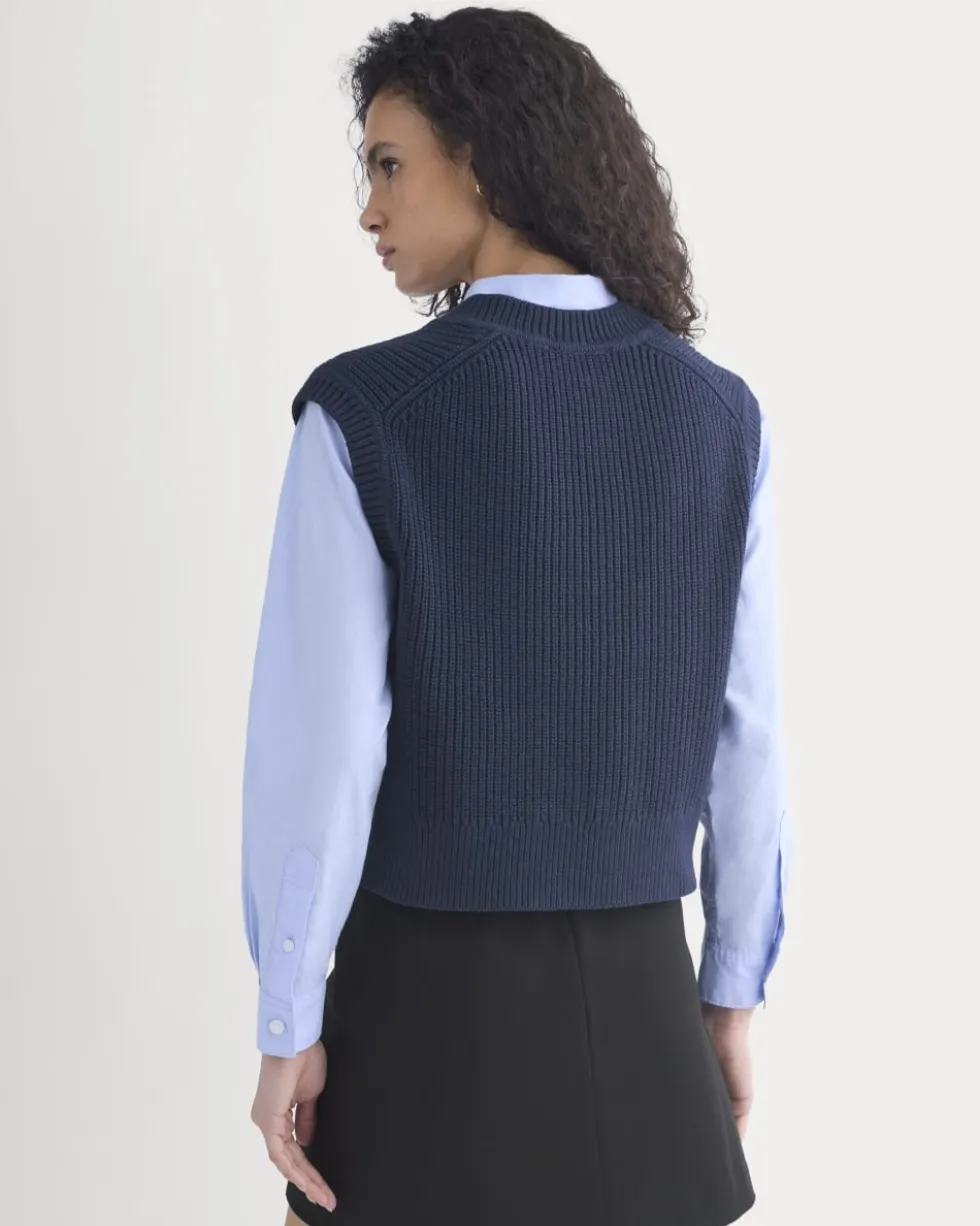 Ribbed V-Neck Vest in Everyday Cotton