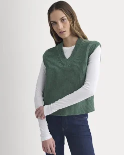 Ribbed V-Neck Vest in Everyday Cotton