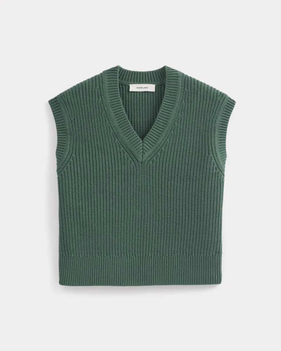 Ribbed V-Neck Vest in Everyday Cotton