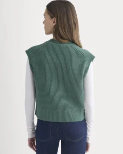 Ribbed V-Neck Vest in Everyday Cotton