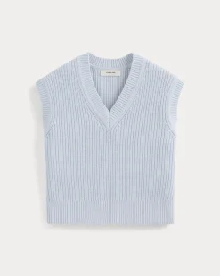 Ribbed V-Neck Vest in Everyday Cotton