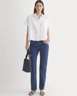 Scalloped-Collar Square Shirt