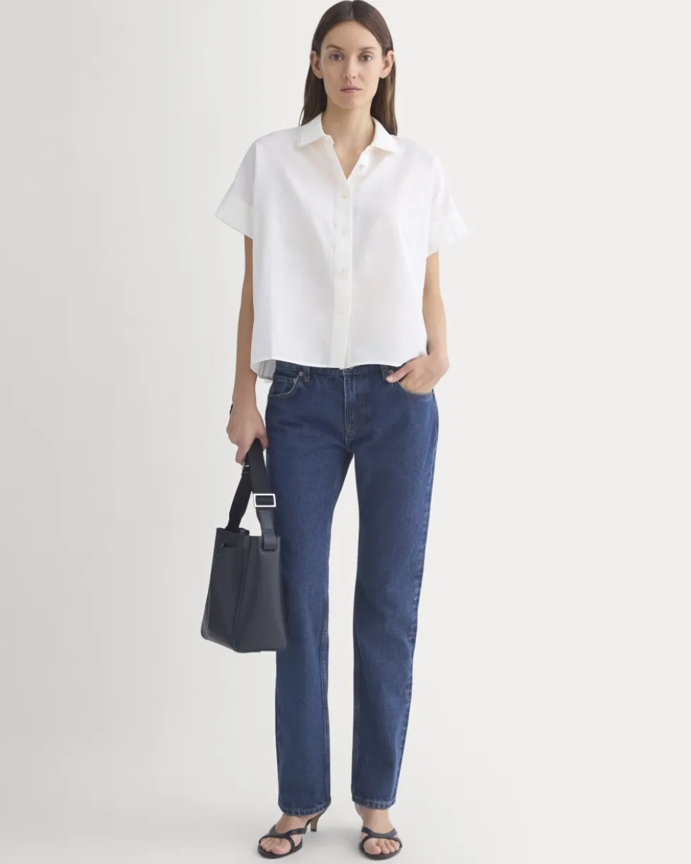 Scalloped-Collar Square Shirt