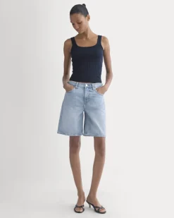 Scoop-Neck Tank in Pointelle