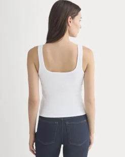 Scoop-Neck Tank in Pointelle