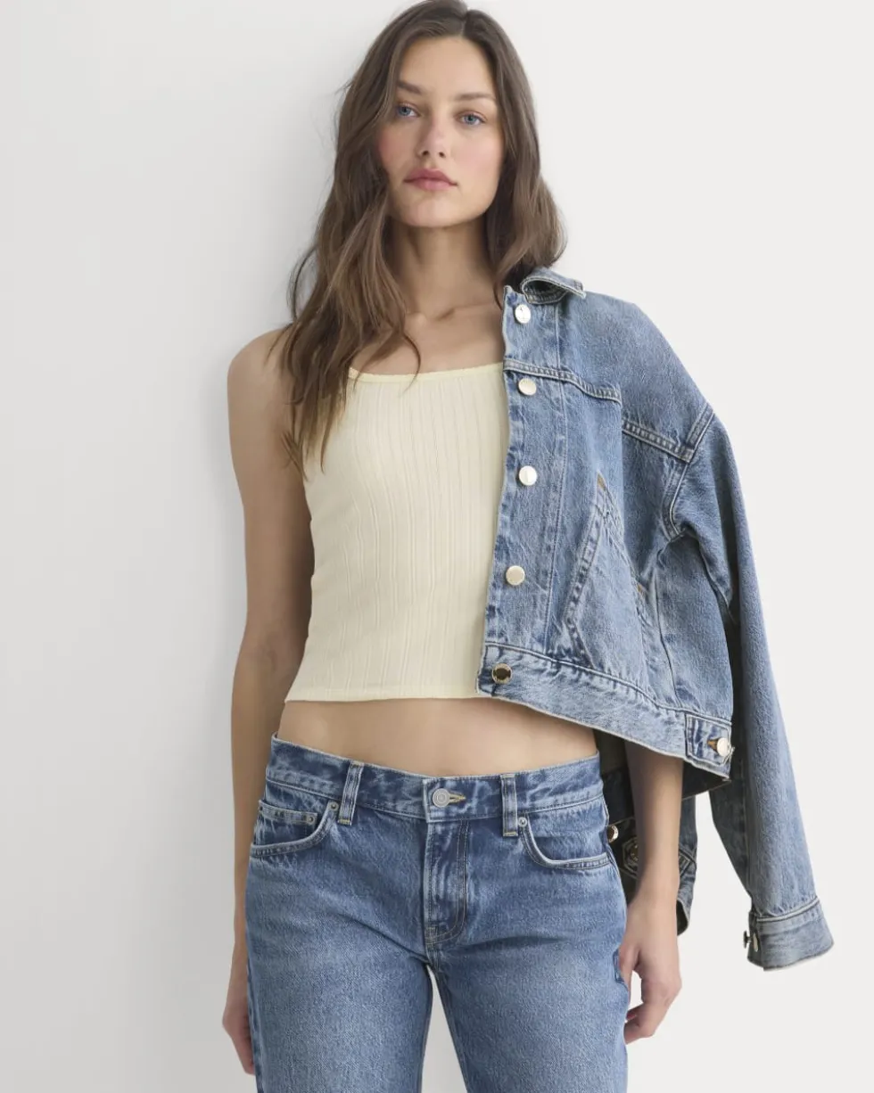 Scoop-Neck Tank in Pointelle