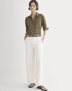 Seamed Wide-Leg Pant