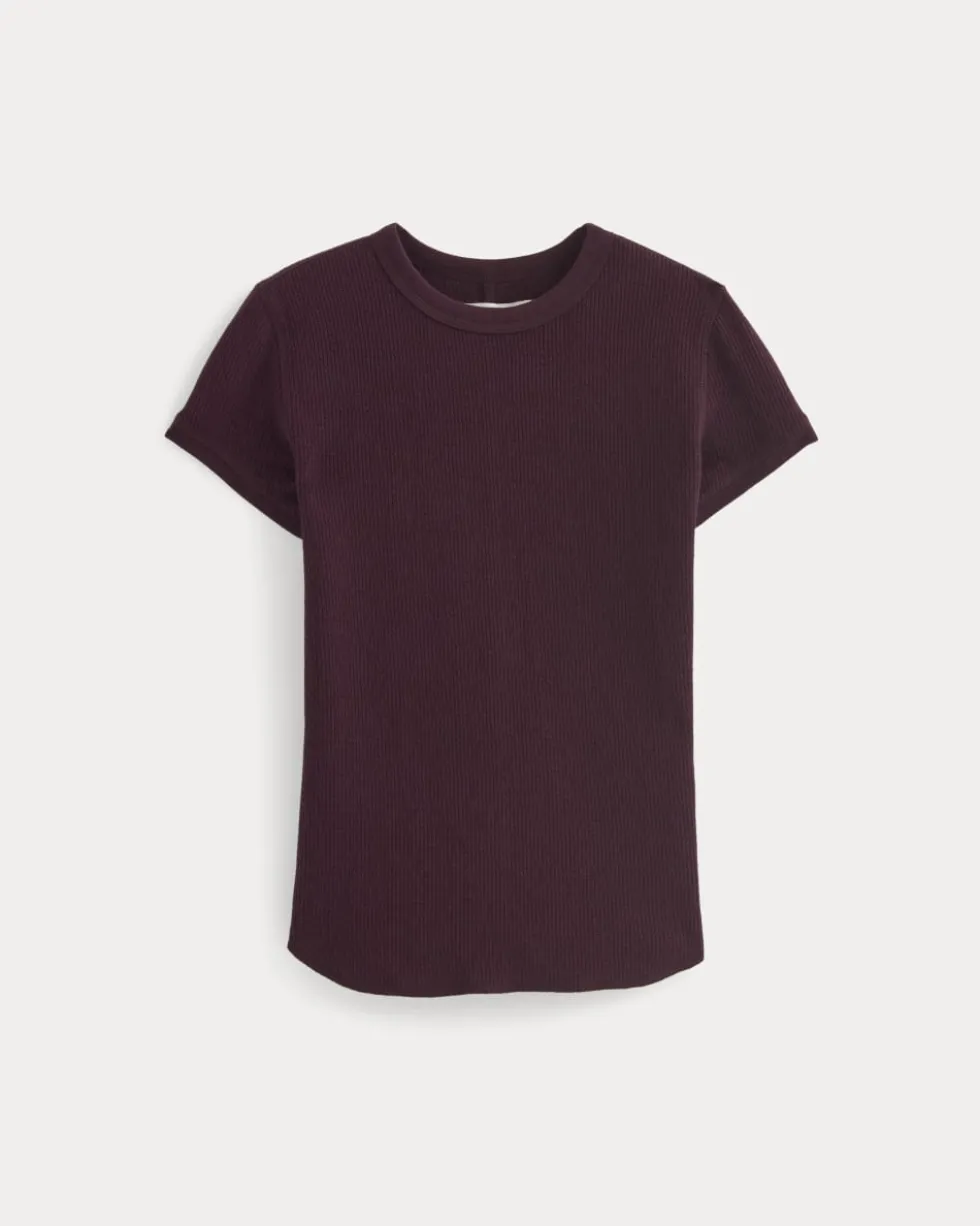 Shrunken Tee in Cozy Waffle