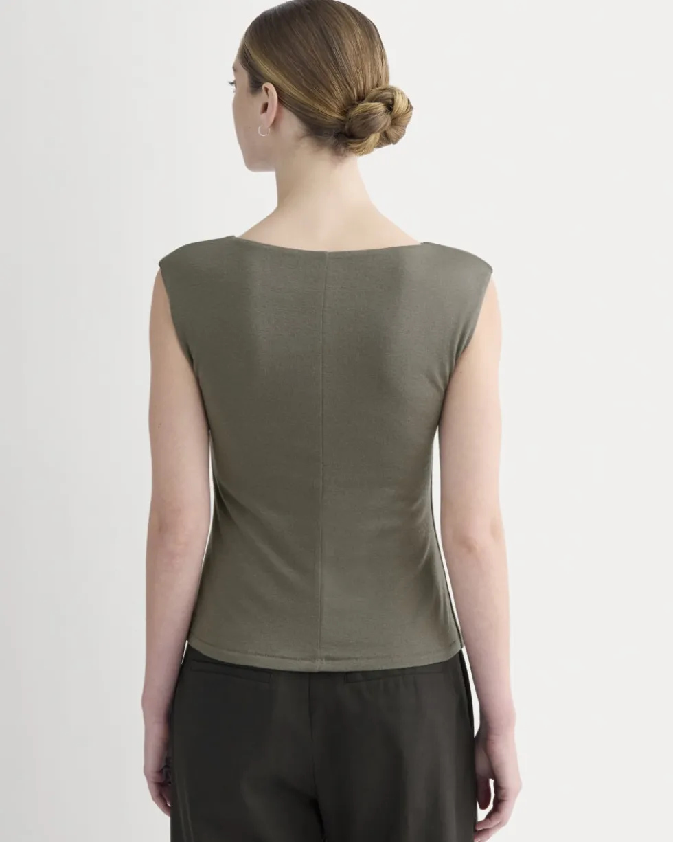 Sleeveless Button-Up in Butterluxe
