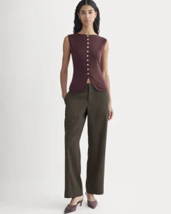 Sleeveless Button-Up in Butterluxe