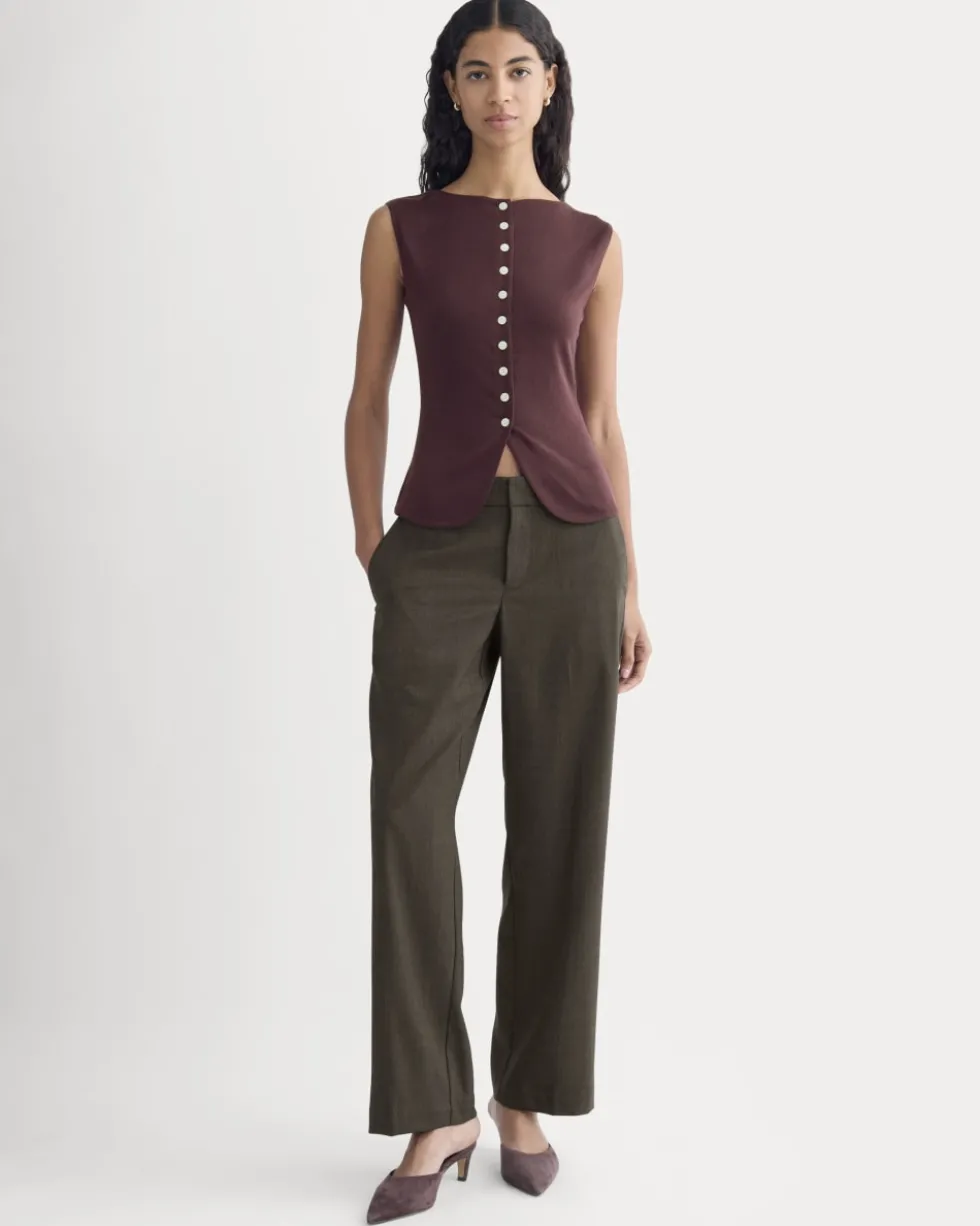 Sleeveless Button-Up in Butterluxe