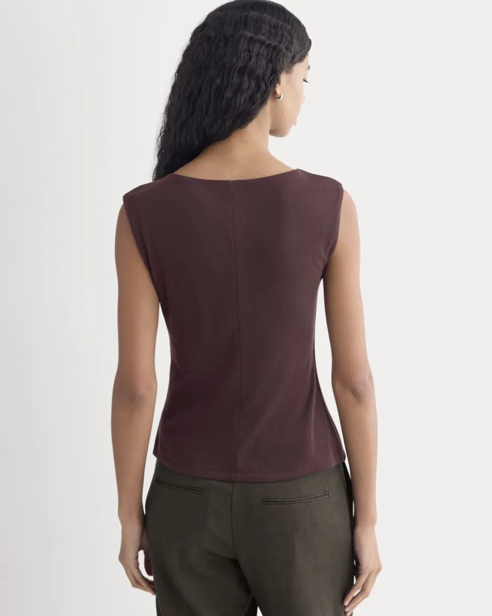 Sleeveless Button-Up in Butterluxe
