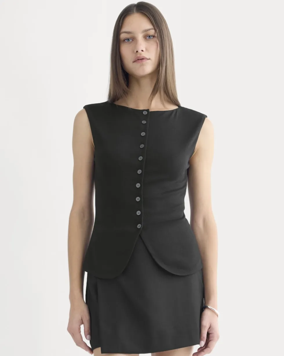 Sleeveless Button-Up in Butterluxe
