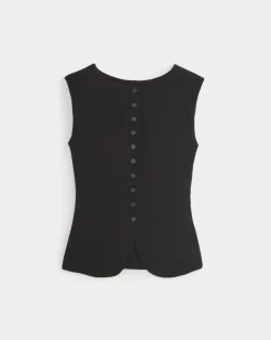 Sleeveless Button-Up in Butterluxe