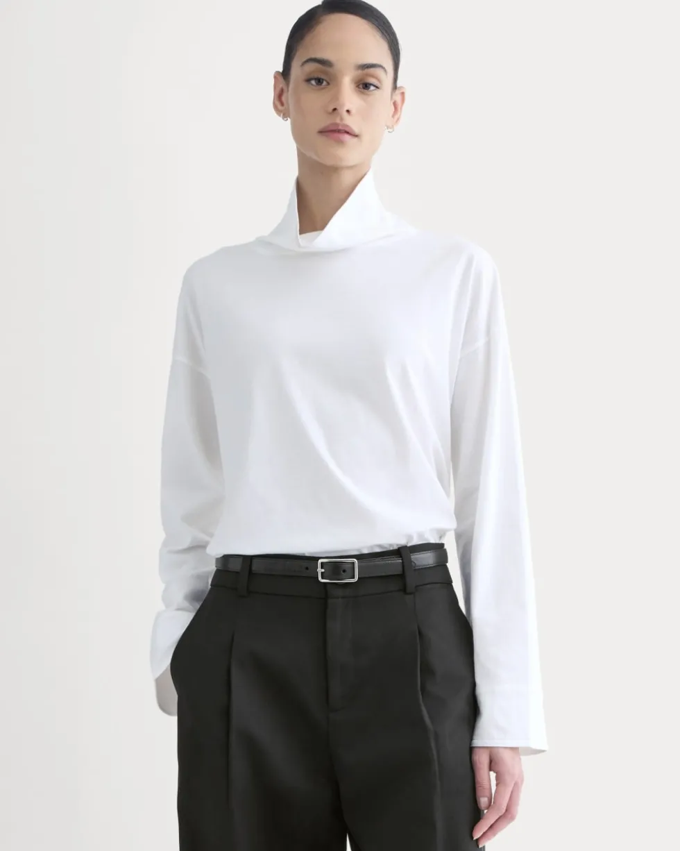 Slouchy Turtleneck In Essential Cotton