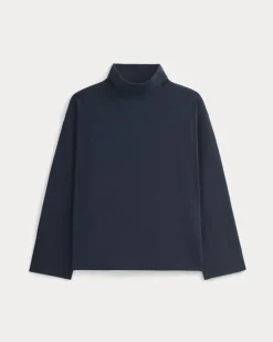 Slouchy Turtleneck In Essential Cotton