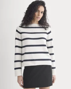 Striped Boatneck Sweater in Everyday Cotton
