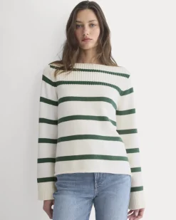 Striped Boatneck Sweater in Everyday Cotton