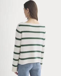Striped Boatneck Sweater in Everyday Cotton