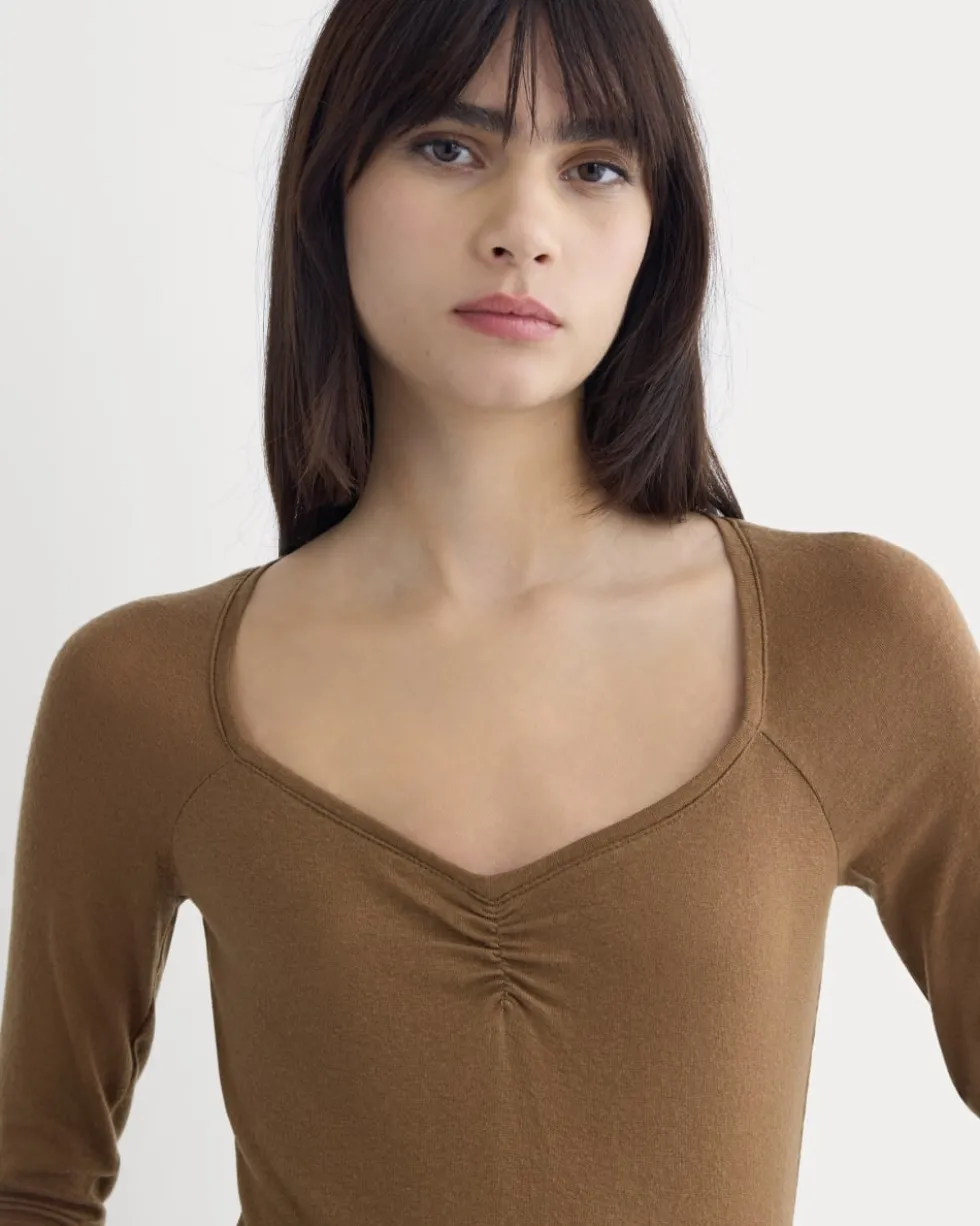 Sweetheart-Neck Top in Butterluxe