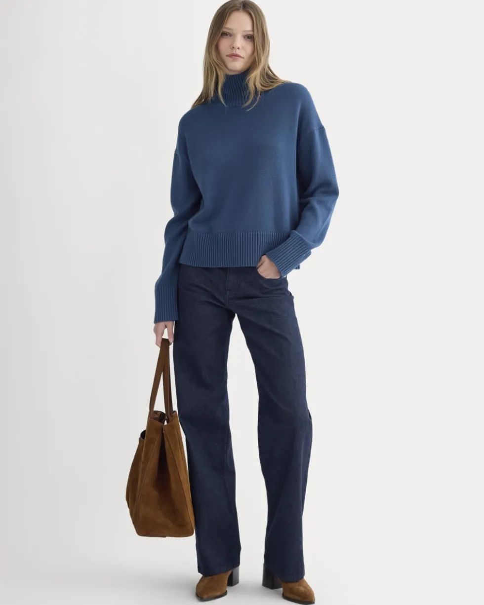 The Boxy Turtleneck in Everyday Cotton