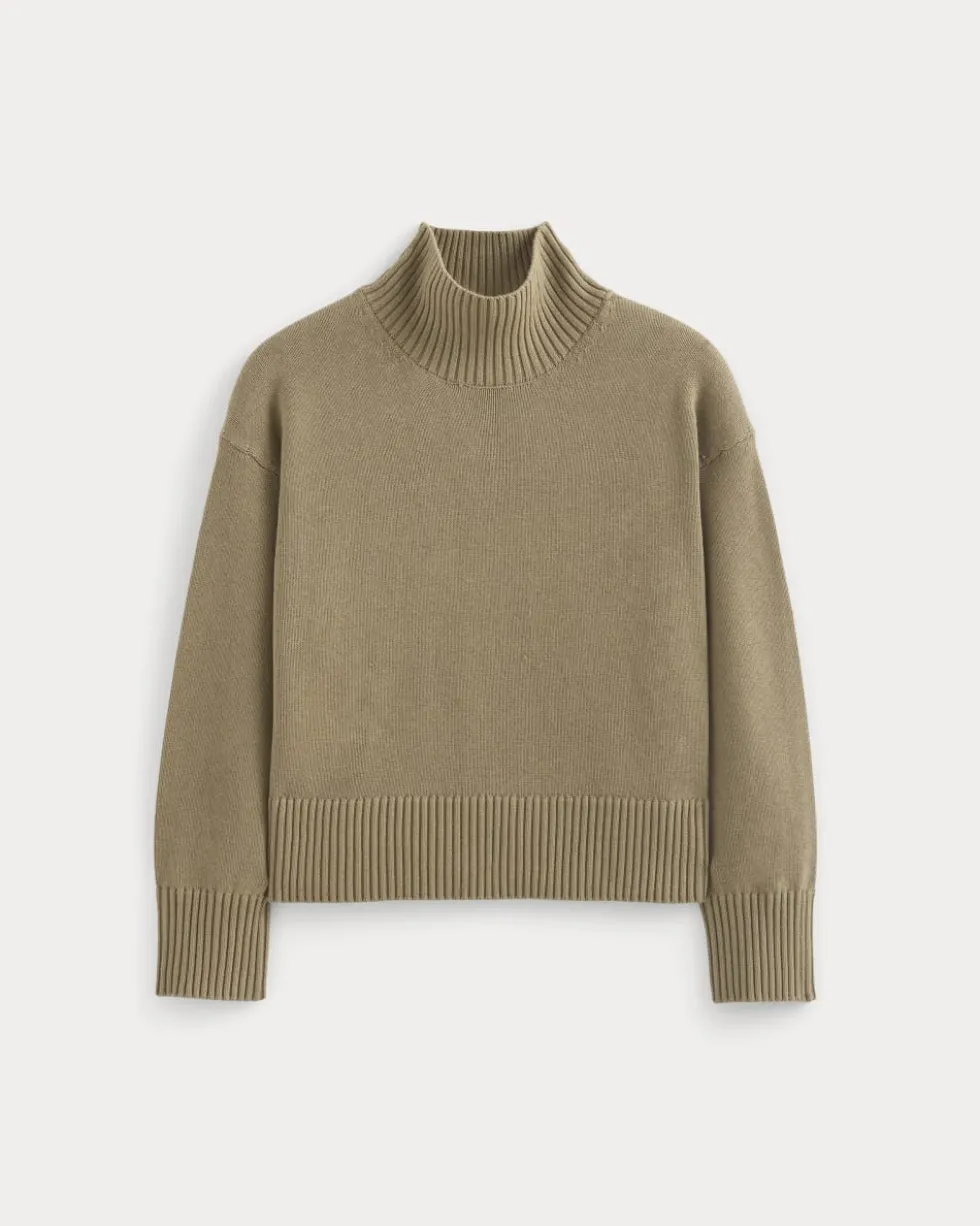 The Boxy Turtleneck in Everyday Cotton