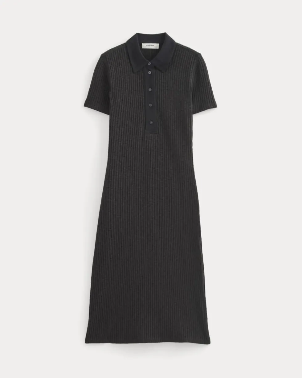 The Cozy Rib Polo Dress