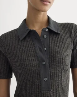 The Cozy Rib Polo Dress