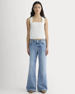 The Crossback Tank in Linen