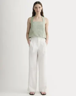 The Crossback Tank in Linen