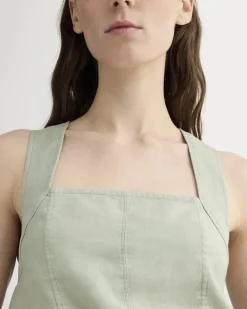 The Crossback Tank in Linen