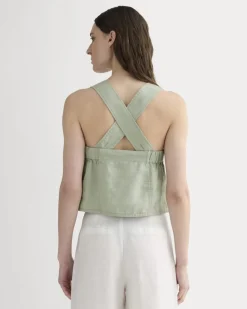 The Crossback Tank in Linen