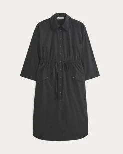 The Drawcord Shirtdress in Ultrasoft Cotton