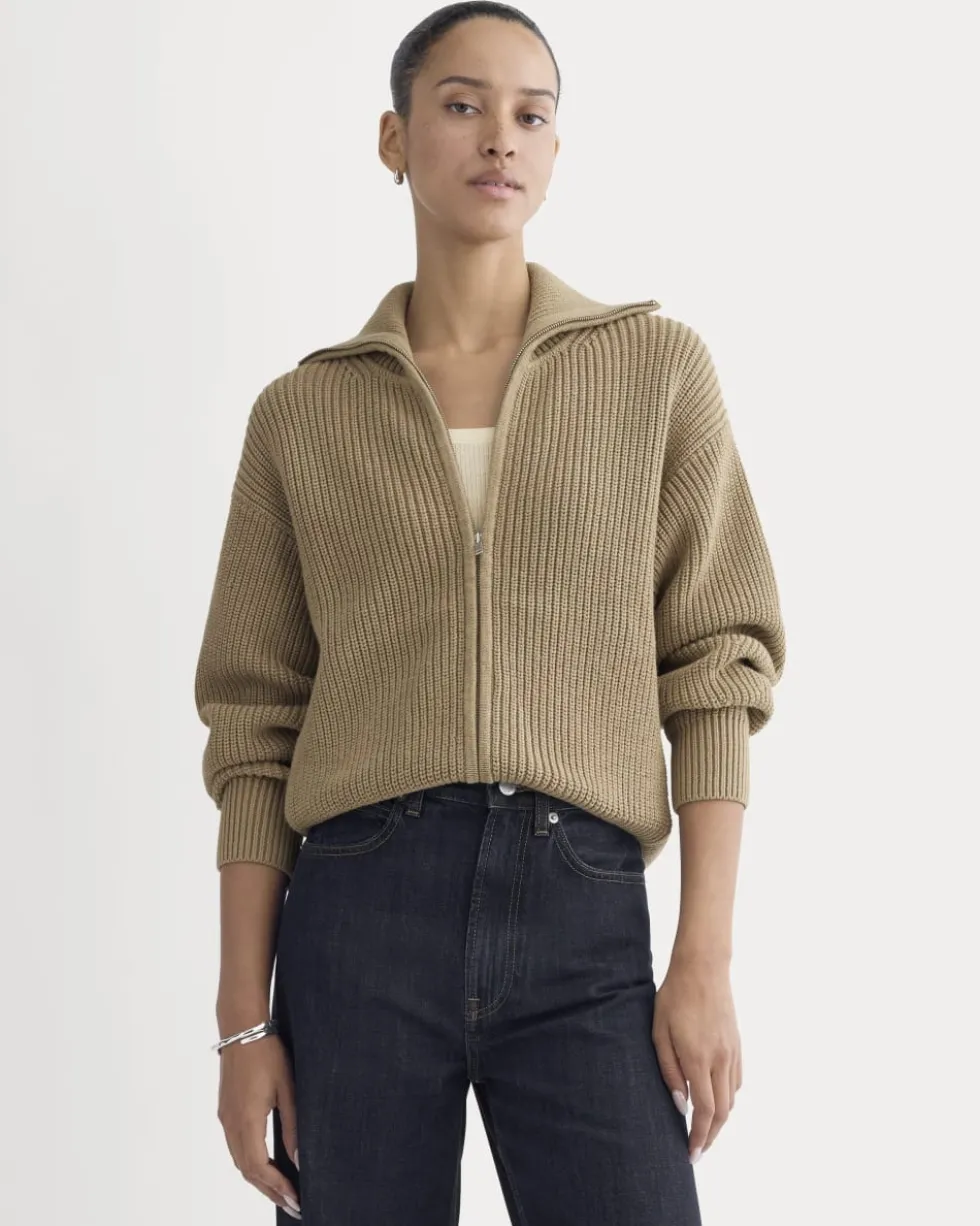 The Full-Zip Sweater in Everyday Cotton