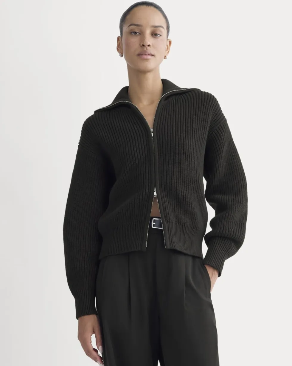 The Full-Zip Sweater in Everyday Cotton