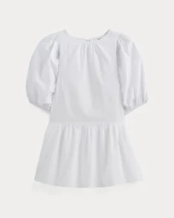 The Gauze Puff-Sleeve Mini Dress
