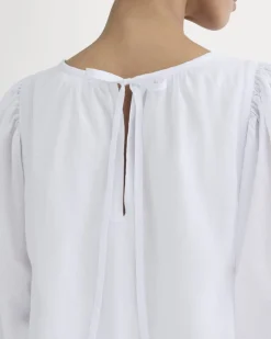 The Gauze Puff-Sleeve Mini Dress