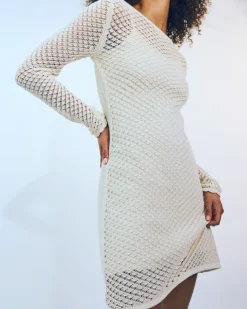 The Lace Knit Mini Dress