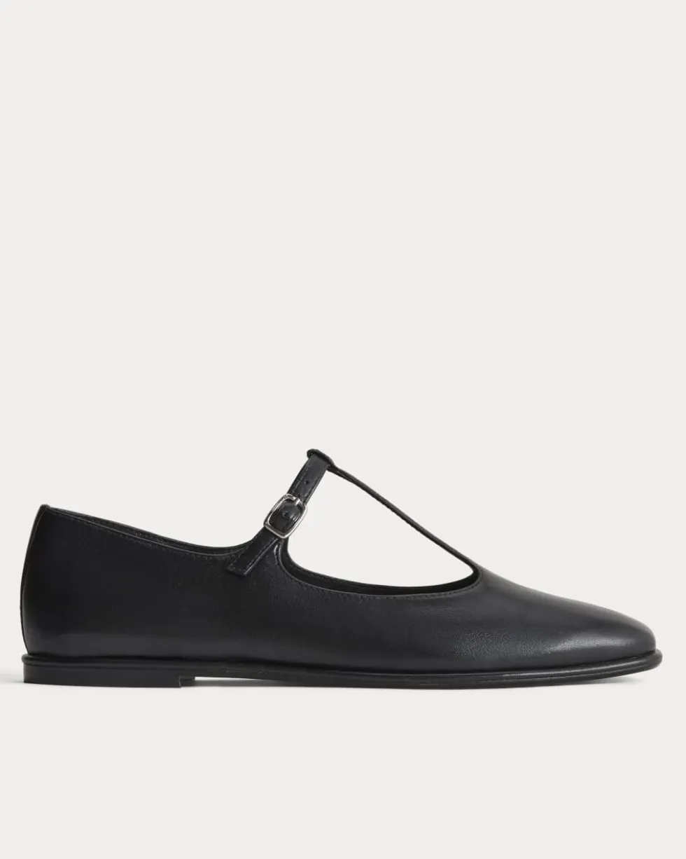 The Leather T-Strap Flat