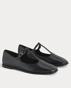 The Leather T-Strap Flat