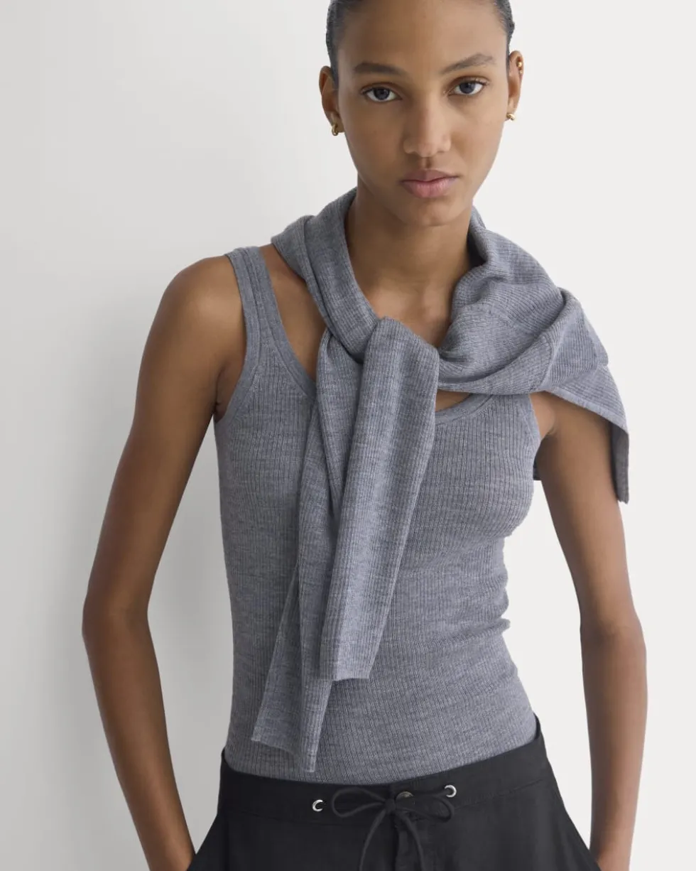 The Light Ribbed Cami in Ultrasoft Merino