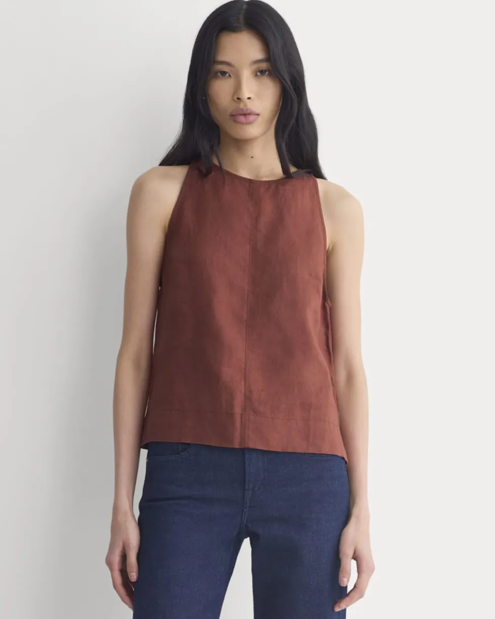 The Linen High-Neck Tank