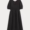 The Linen Oversized Puff-Sleeve Dress
