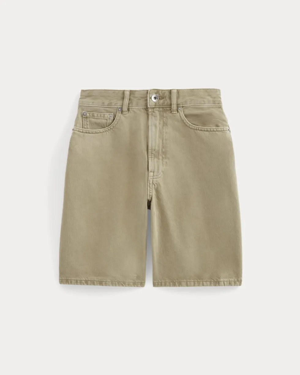 The Long A-Line Denim Short