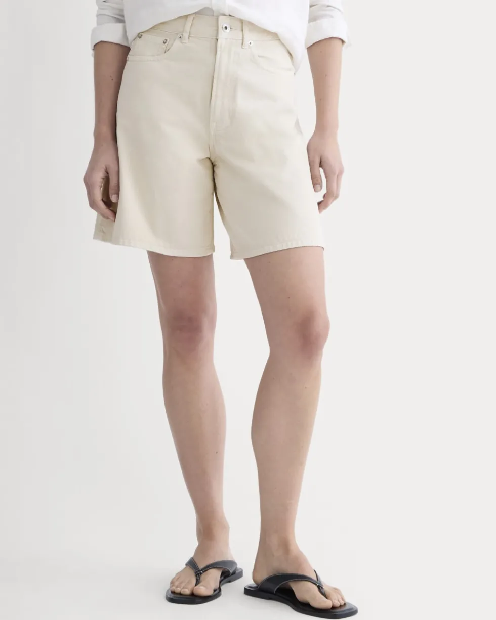 The Long A-Line Denim Short