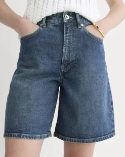The Long A-Line Denim Short